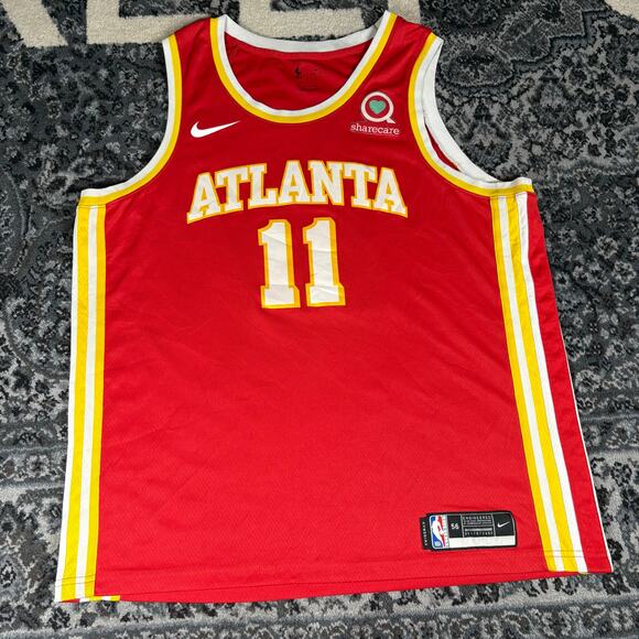 Atlanta Hawks #11 Nike Swingman Jersey Red NBA Basketball Men’s Size (2XL) - Picture 1 of 7